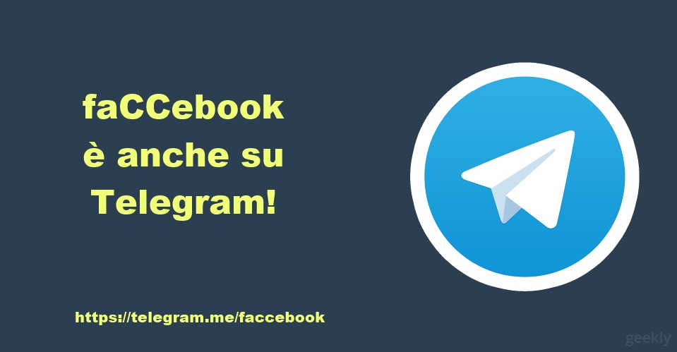 faCCebook è anche un canale Telegram!