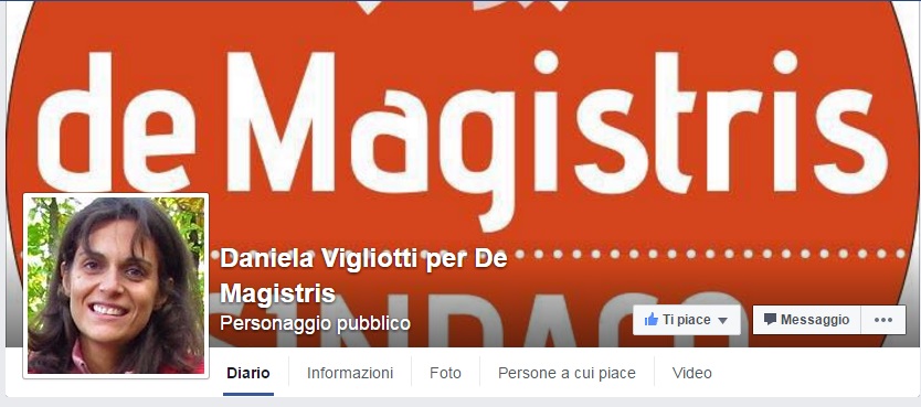 Clicca per accedere alla fanpage di Daniela Vigliotti, candidata per De Magistris nella II municipalità (Avvocata, Montecalvario, Mercato Pendino, Porto e S.Giuseppe)