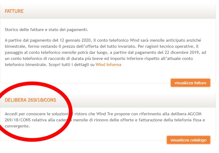 Fatturazione mensile della bolletta telefonica WInd: come richiedere il rimborso (con un clic)