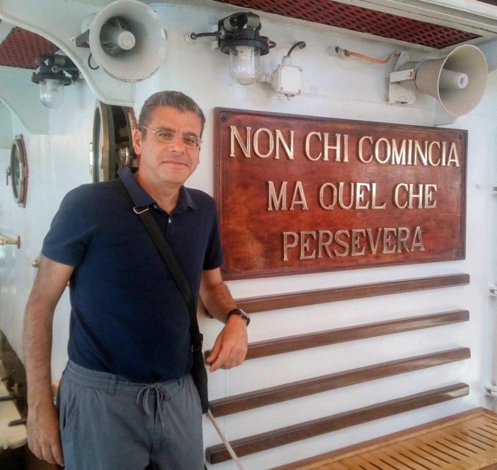 A bordo dell'Amerigo Vespucci