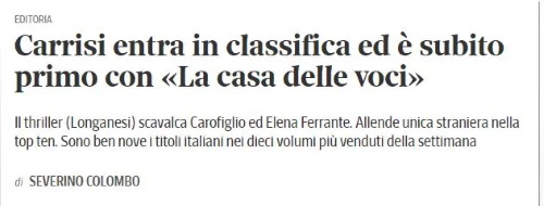 La casa delle voci, di Donato Carrisi: perché non amo i gialli