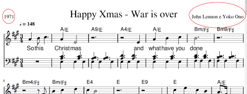 War is over: gli auguri di Natale in duetto con John e Yoko [SPARTITO+AUDIO]