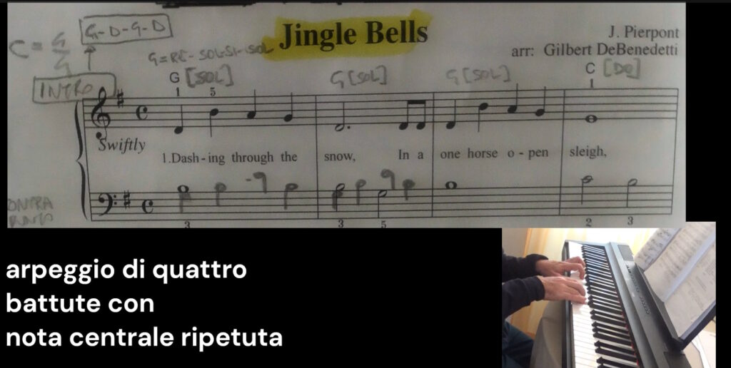Jingle Bells al pianoforte, la mia prima rivoluzione con gli arpeggi